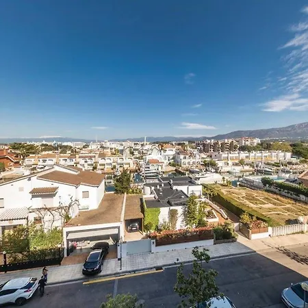 Apartamento En Roses Con Vistas Al Canal Y Piscina Extérieur photo