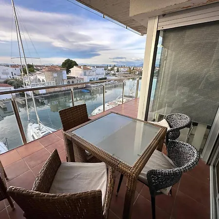 Apartamento En Roses Con Vistas Al Canal Y Piscina Extérieur photo